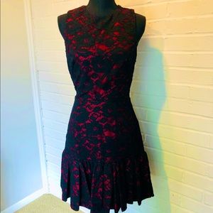 Jill Stuart Black Lace Backless Cutout Dress NWT